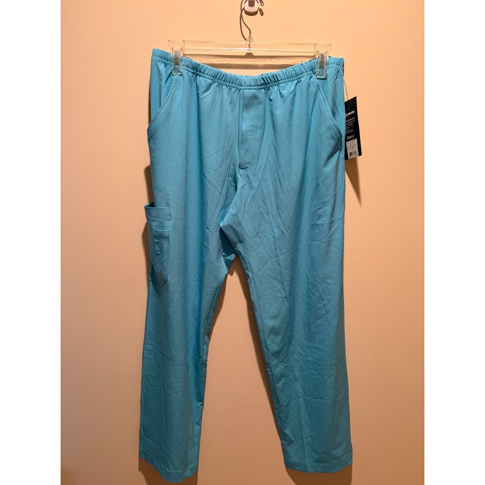 Skechers by Barco Mens Structure Cargo Scrub Pants New Turquoise SK0215 Large